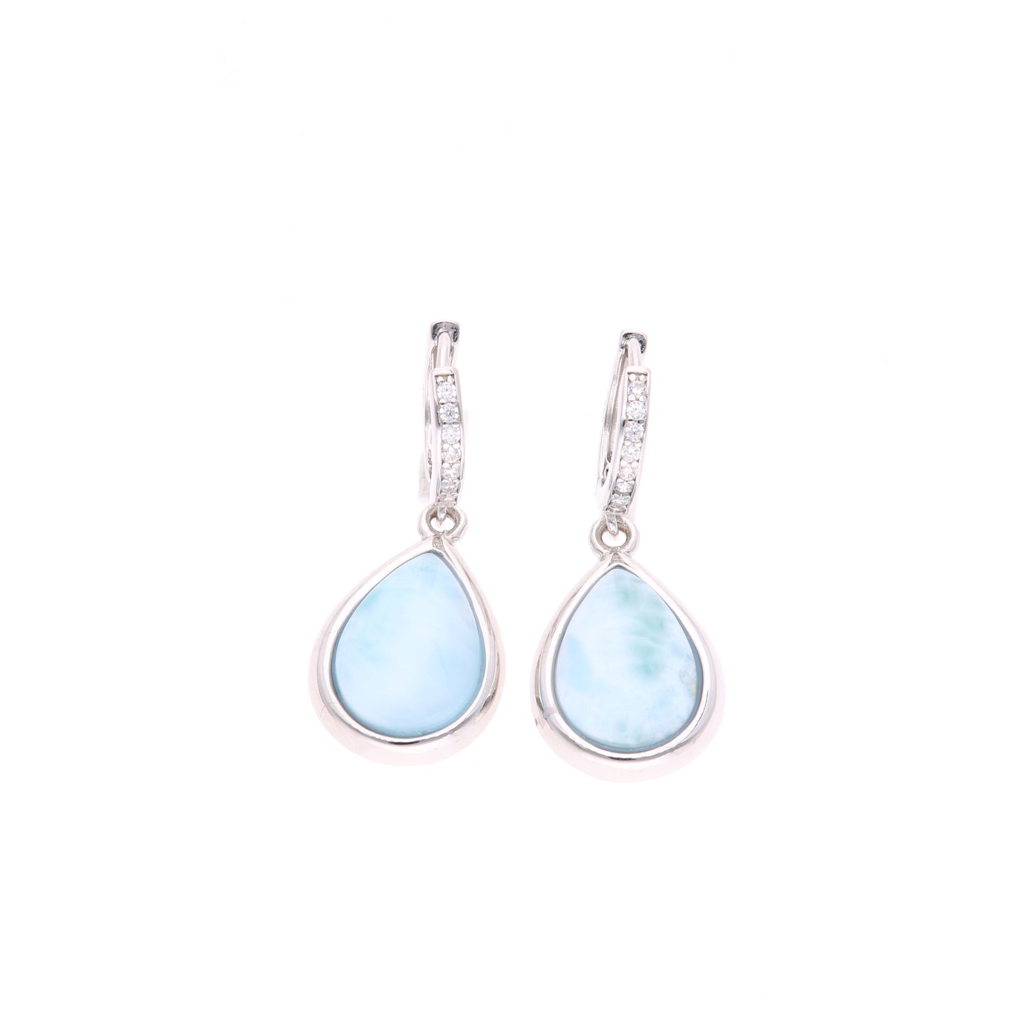 aretes Gota de Larimar en Plata.925