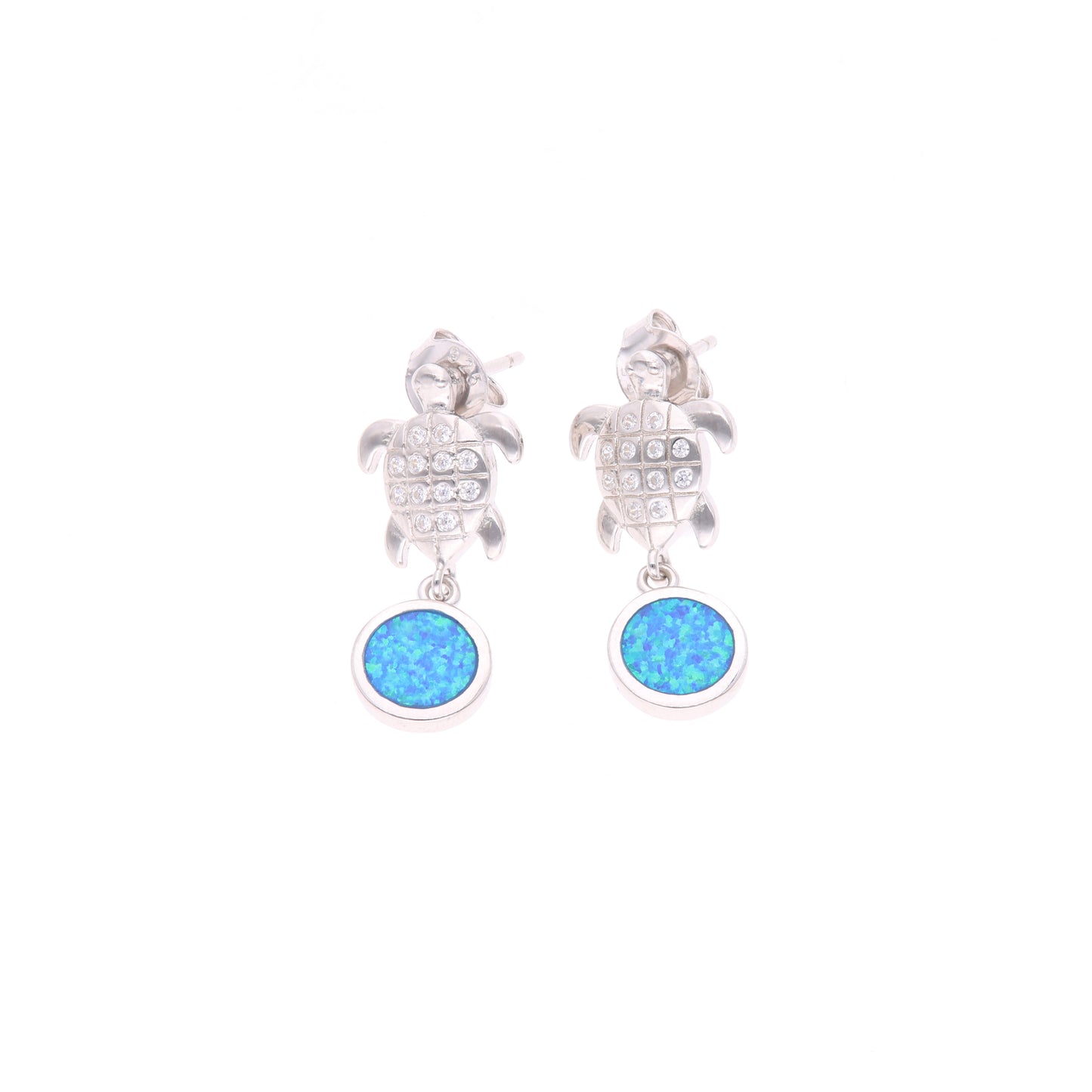 Aretes Tortuga Ópalo en Plata.925