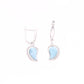 Arete Colgante Media Luna de Larimar Plata.925