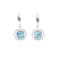 Arete Cuadrado Decorativo de Larimar en Plata.925