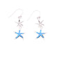 Aretes Colgantes Estrella de Mar, Ópalo Plata.925