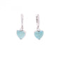 Aretes Corazón de Larimar en Plata.925