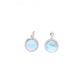 aretes Redondo Clásico Larimar Plata.925