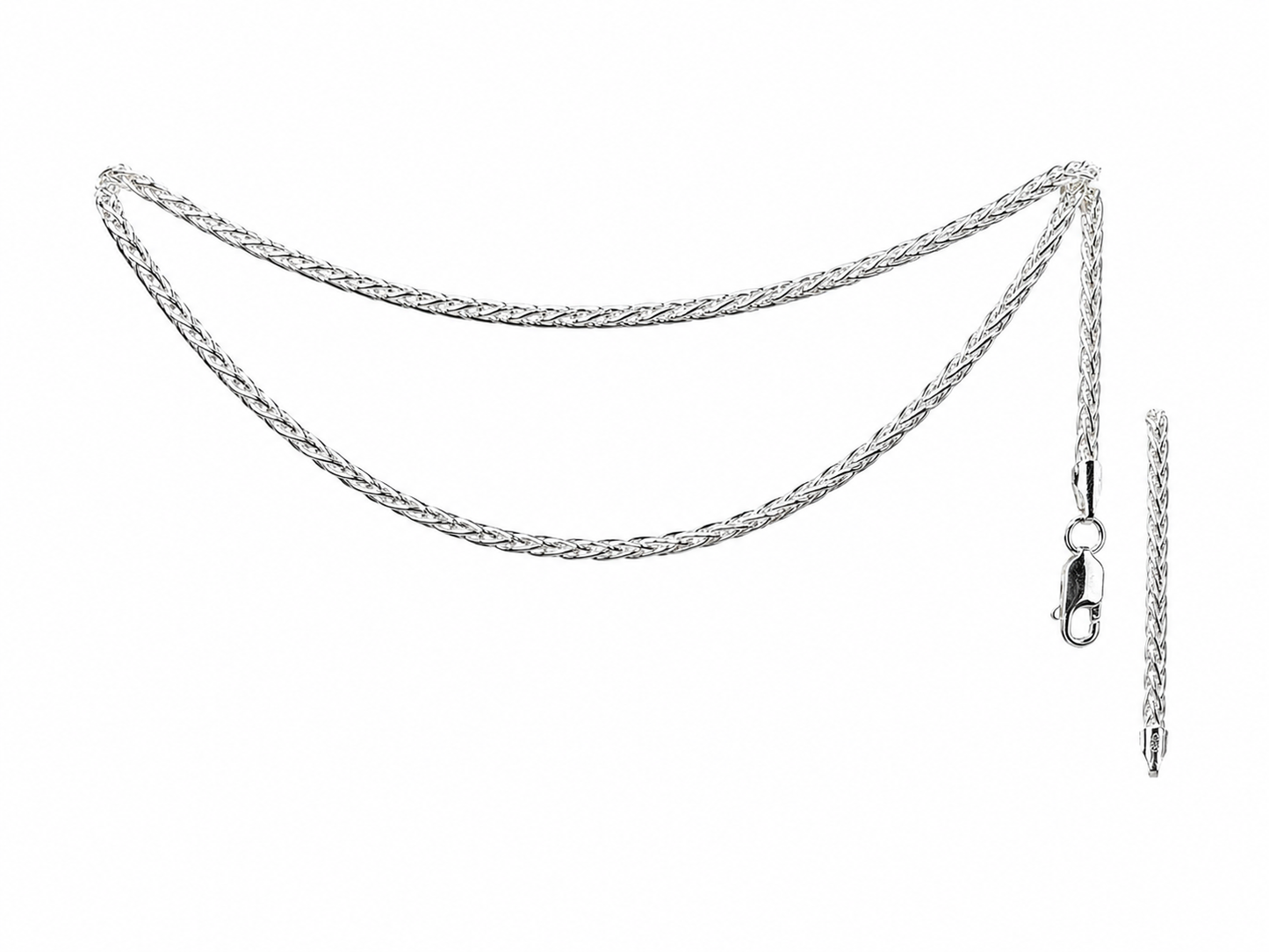 Cadena de Plata .925 - Estilo Espiga Calibre .060 (50-55cm)