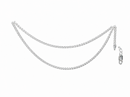 Cadena de Plata .925 - Estilo Espiga Calibre .045 y .040 (45-50-55cm)