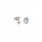 Aretes Ovalados Clásicos de Larimar en Plata.925