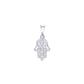 Dije de Plata ley .925 en  Forma de Mano de Fátima con Circonia  - Joyería Espiritual