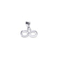 Dije  de Plata  Ley.925 en Forma de  Infinito con Circonia FBDP129 - Joyería Elegante