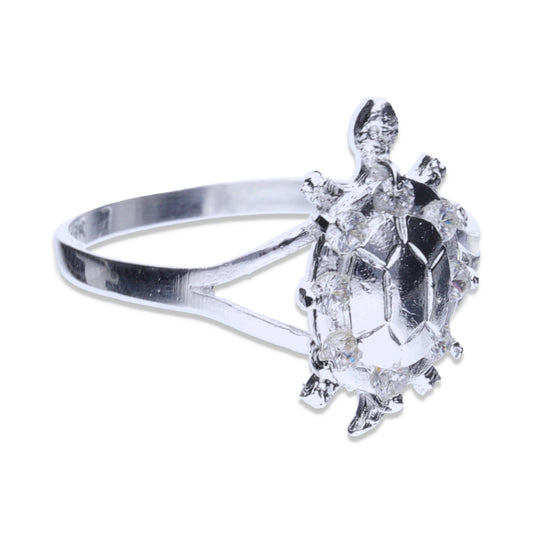 Anillo de Plata .925 en Forma de Tortuga Talla 6, 7, 8, 9 JRAD233 - Joyería Elegante