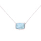 Collar Rectangular con Marco Larimar en Plata .925