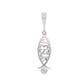 Dije Pez Ichthys JESÚS Calado con Zircón en Plata .925 — Taxco, Guerrero