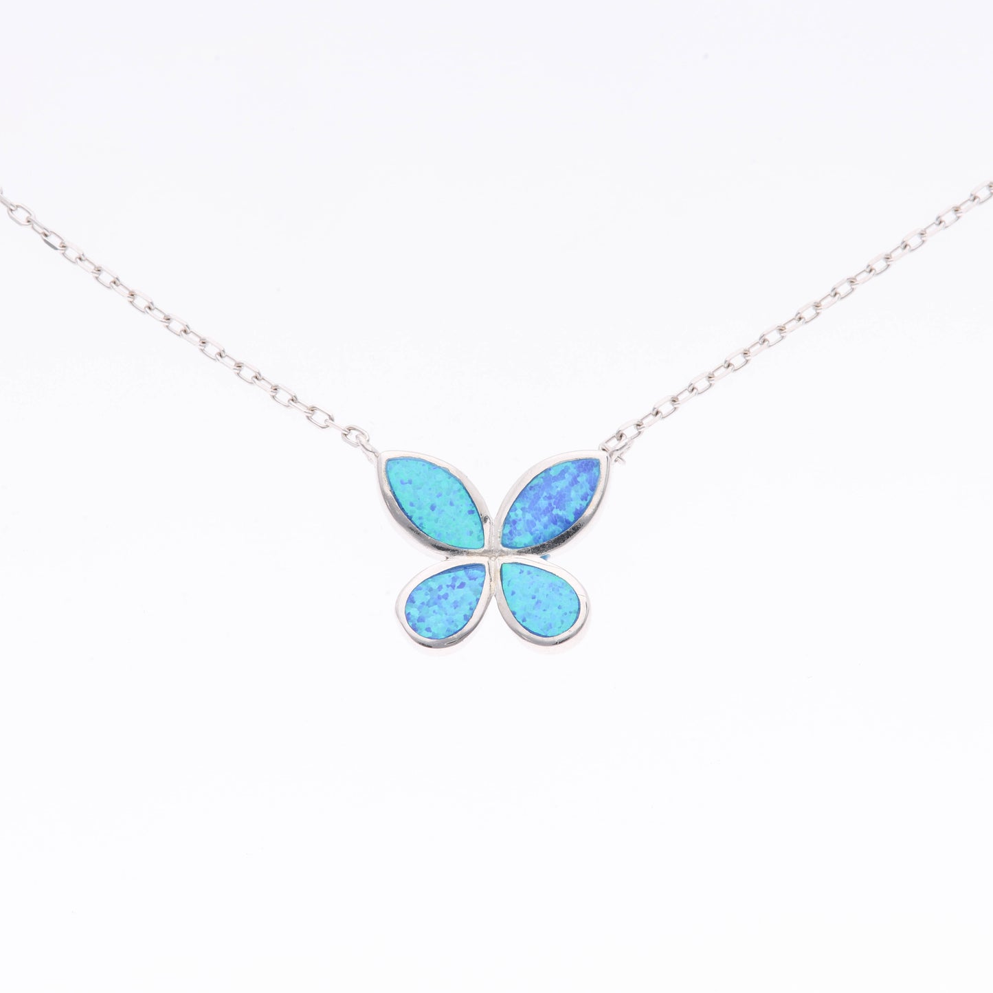 Collar Mariposa de Ópalo en Plata.925