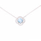 Collar Flor de Larimar en Plata.925