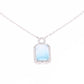 Collar Rectangular Larimar en Plata.925