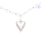 Collar Corazón Abierto de Larimar Plata.925