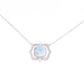 Collar Cuadrado Clásico de Larimar en Plata.925