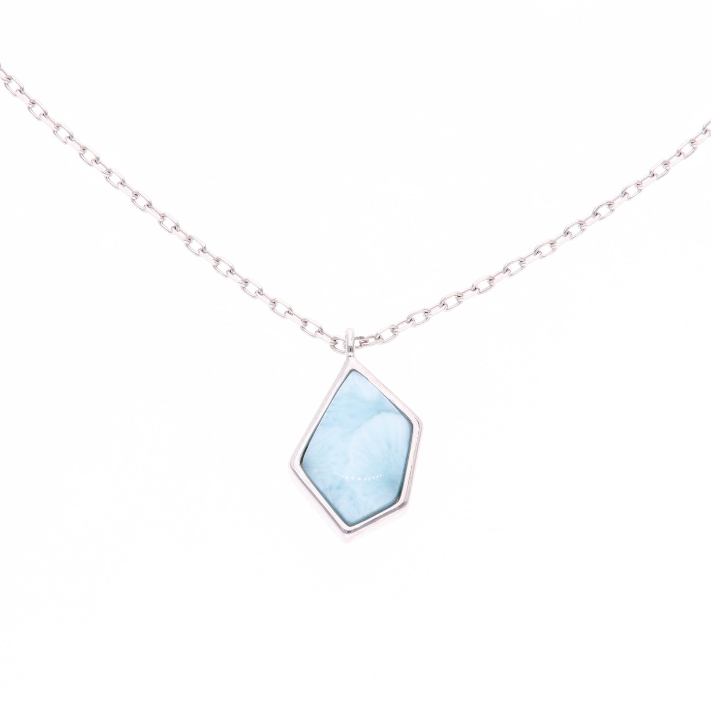 Collar Rombo de Larimar Plata.925