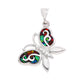 Dije Mariposa Mosaico de Ópalo Simétrica — Plata Esterlina .925