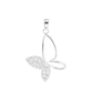 Dije de Plata Ley .925  en Forma  de Mariposa con Circonia  - Joyería Natural
