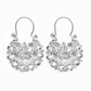Aretes Plata .925 de Aro Abierto Borde Floreado 7.5 Gramos - Joyería Elegante