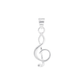 Set de Dije y Cadena en Plata ley .925 - Clave de Sol con Cadena Fígaro .925(COM.DI009)