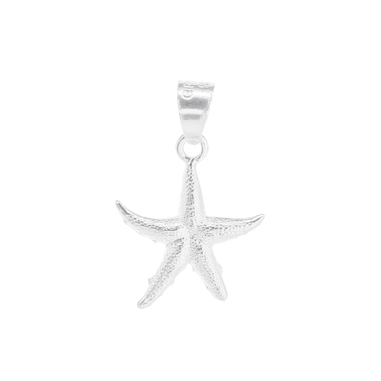 Dije de  Plata ley .925 en  Forma de Estrella de Mar (DM002)  - Joyería Marina