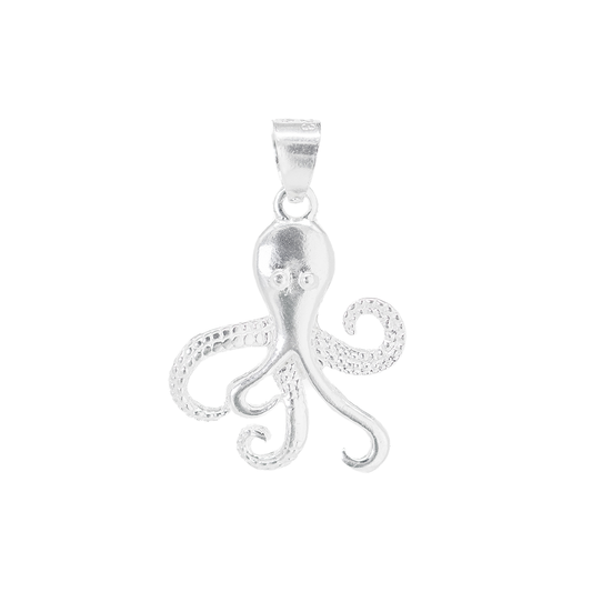 Dije de Plata Ley .925 en Forma  de Pulpo (DA033) - Joyería Marina