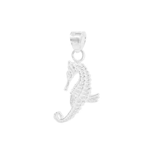 Dije de Plata Ley .925 en Forma de Caballito de Mar (DM037)- Joyería Marina
