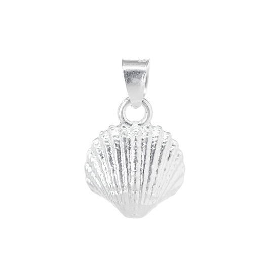 Dije de  Plata ley .925  en forma de Concha  del Mar (DM038) en diseño Marino.
