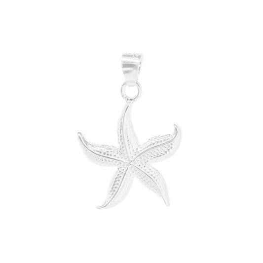 Dije de Plata ley  .925  en  Forma de Estrella de Mar ( DM065)Joyería Marina
