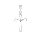 Set de Dije y Cadena de Plata - Cruz Lazo con Zirconia con Cadena Fígaro .925(COM.DR079)