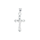 Set de Dije y Cadena en  Plata ley .925 - Crucifijo Estilizado y Cadena Fígaro