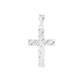 Set de Dije y Cadena de Plata - Crucifijo Calado Artístico con Cadena Fígaro .925 (COMM.DR113)