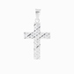 Set de Dije y Cadena en Plata Ley - Cruz Diamantada Y Cadena Fígaro.925