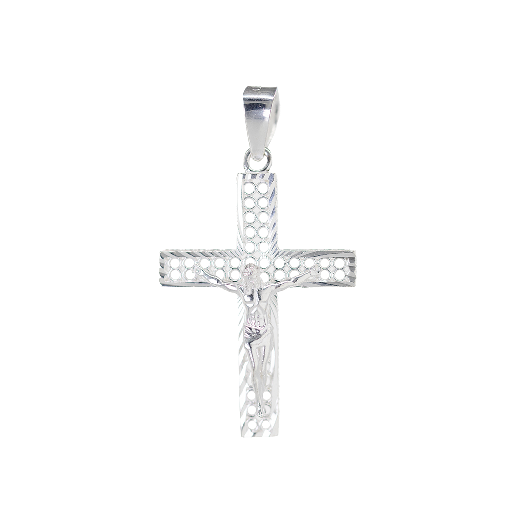 Dije de cruz con  Plata ley .925    DR128 - Joyería Religiosa