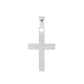 Set de Dije y Cadena de Plata ley.925 - Cruz Pavé Completa con Zirconias con Cadena Fígaro .925