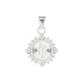 Set de Dije y Cadena en Plata Ley .925 - Virgen de Guadalupe con topacio , COM.DRP024LP
