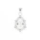Set de Dije y Cadena en Plata Ley .925 - Virgen de Guadalupe con topacio, COM.DRP025LP