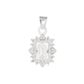 Set de Dije y Cadena en Plata  Ley .925- Virgen de Guadalupe con topacio , COM.DRP026LP