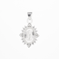Set de Dije y Cadena de Plata Ley.925 - Virgen de Guadalupe Resplandor Majestuoso con Zirconia con Cadena Fígaro .925