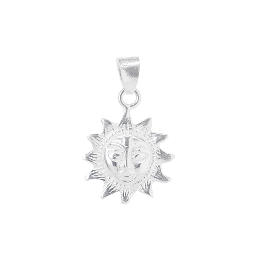 Dije de Plata ley .925 en forma de Sol DV046 - Joyería de Plata
