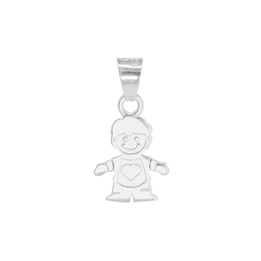 Dije de  Plata ley .925 en forma de  Niño (DV055)- Joyería de Plata