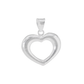 Set de Dije y Cadena de Plata - Corazón Calado con Cadena Fígaro .925