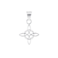 Set de Dije y Cadena de Plata Ley.925 en forma de nudo de Bruja y Cadena (COM.348)