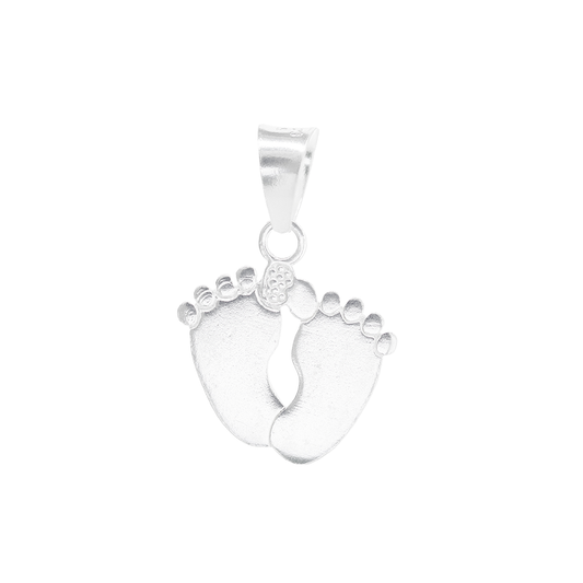Dije  de Plata Ley .925 en forma de Huellitas (DV354)- Joyería de Plata