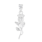 Set de Dije y Cadena en Plata Ley. 925  -en forma de Rosa Y Cadena (DV363)