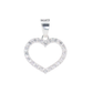 Dije  de Plata Ley .925  en Forma de  Corazón Calado con Circonia DV009 - Joyería Elegante