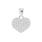 Set de Dije y Cadena de Plata - Corazón Pavé con Zirconias con Cadena Fígaro .925
