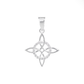 Dije de  Plata Ley .925  en Forma de Nudo de Bruja con Circonia DV077 - Joyería Elegante