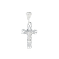 Set de Dije y Cadena de Plata - Crucifijo Filigrana Ornamental con Cadena Fígaro .925(COM.FBD-204)